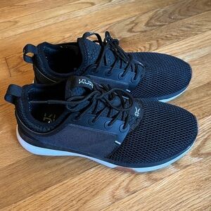 KURU Women's Black Athletic Sneakers with White Midsole